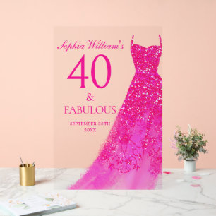 Robe rose chaude 40 et fabuleuse fête du 40e anniv