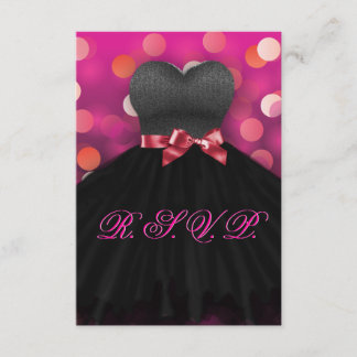 Robe rose Sweet sixteen noir Anniversaire RSVP