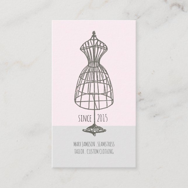 Robe Vintage Seamstress Carte de visite (Devant)