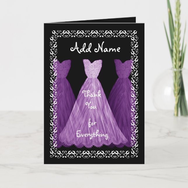 Robe violette demoiselle d'honneur Mariage Merci R (Devant)