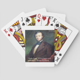 Robert Browning Motherhood Zitat Spielkarten