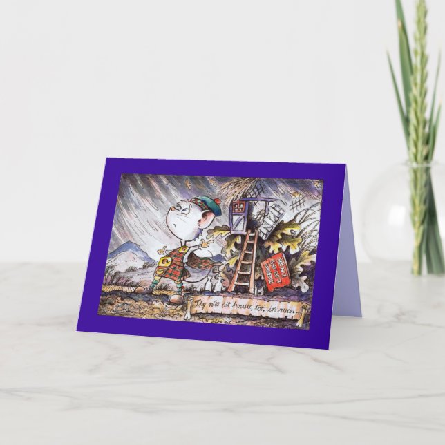 Robert Burns à une carte de poésie de souris (Devant)