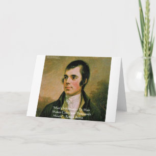 Robert Burns berühmter Zitat Karte