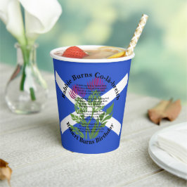 Robert Burns Birthday Geem Thistle Flag Große Pappbecher