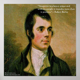 Robert Burns & Célèbre Citation de Soupçon Affiche