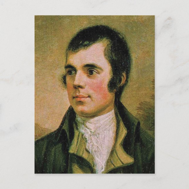 Robert Burns feiert Burns Nacht Postkarte (Vorderseite)