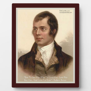 Robert Burns Liebe Zitat Plaque Fotoplatte