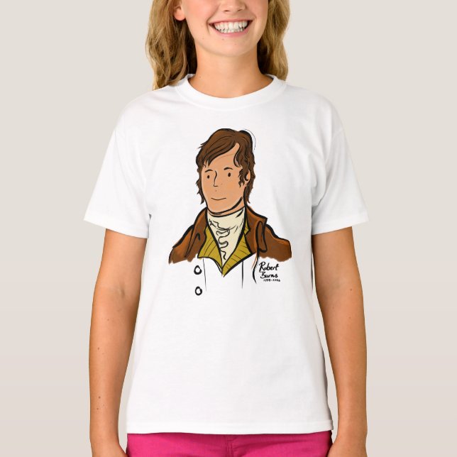 Robert Burns Schottlands Nationaler Dichter T-Shirt (Vorderseite)