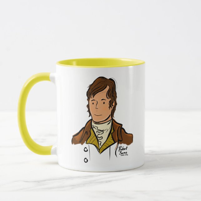 Robert Burns Schottlands Nationaler Dichter Tasse (Links)