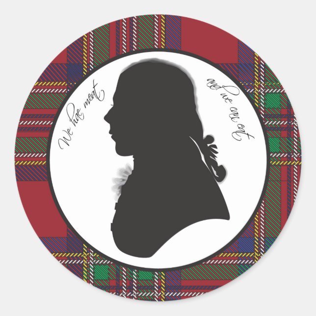 Robert Burns Silhouette Aufkleber (Vorderseite)