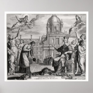 Robert de Sorbon und Kardinal Richelieu Poster