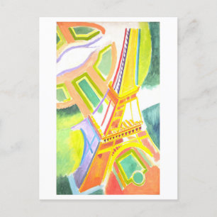 Robert Delauney Eiffel Tower Painting Postcard Postkarte