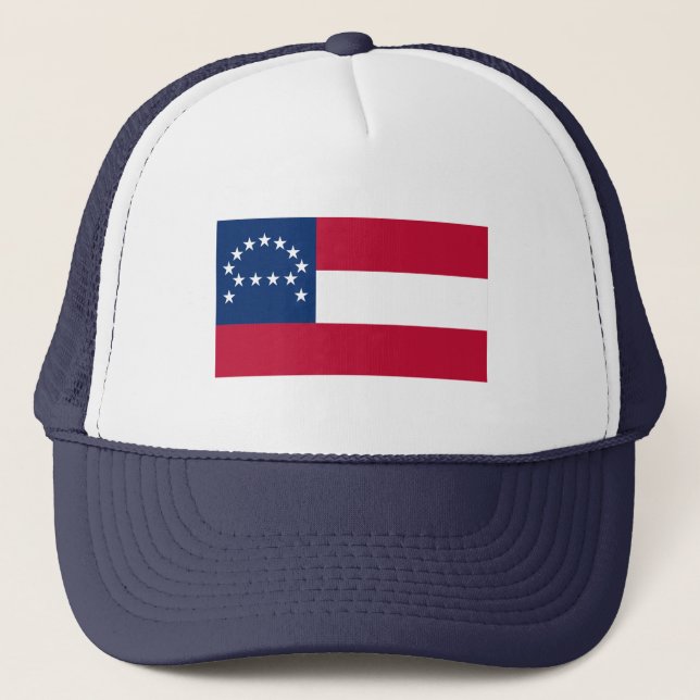 Robert E. Lee Amtssitz Flag Hat CSA Truckerkappe (Vorderseite)