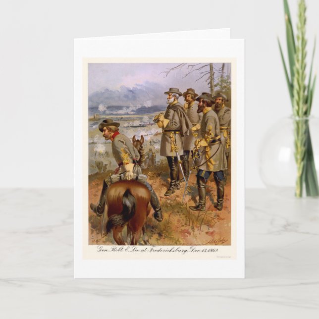 Robert E Lee bei Fredericksburg, VA 1862 Karte (Vorderseite)