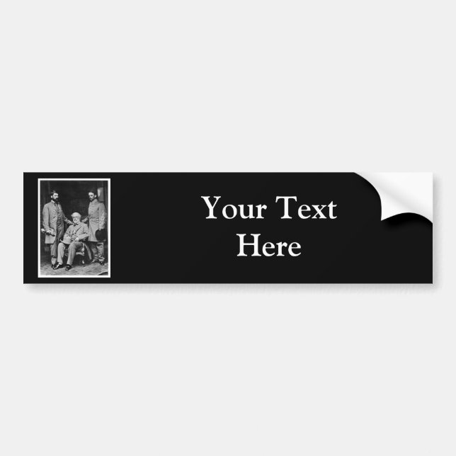 Robert E. Lee General Custis Lee Col. Taylor 1865 Autoaufkleber (Vorne)