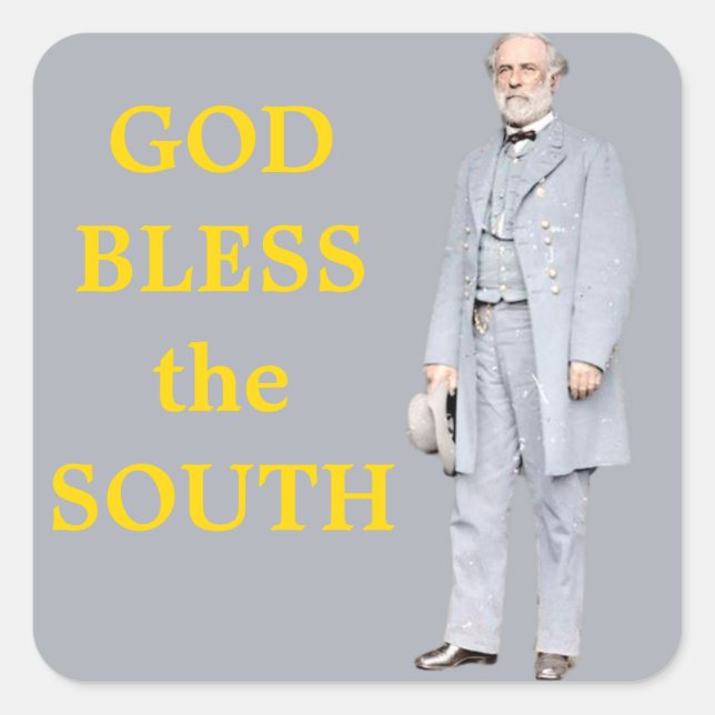 ROBERT E. LEE QUADRATISCHER AUFKLEBER (Vorderseite)