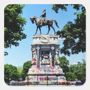 Robert E. Lee-Sticker Quadratischer Aufkleber