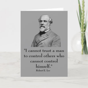 Robert E. Lee und Zitat Karte