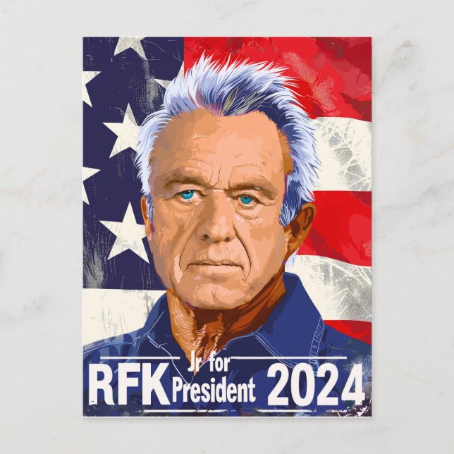Robert F Kennedy, Jr. für Präsident 2024, RFK Jr. Postkarte (Vorderseite)
