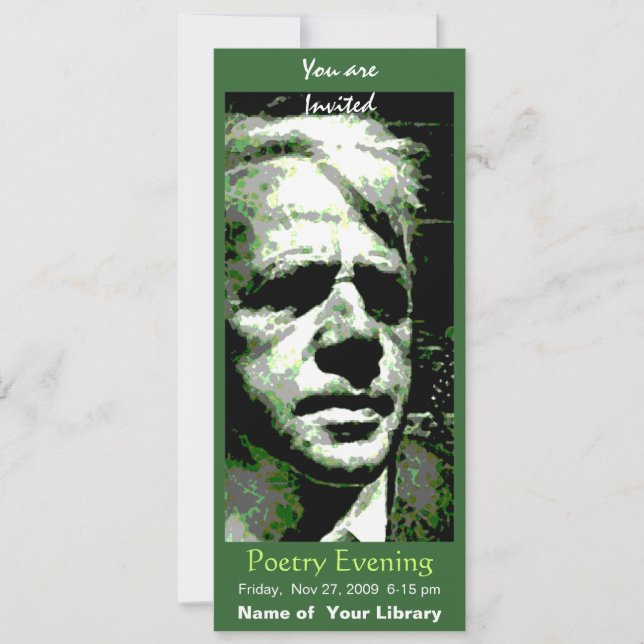 Robert Frost Einladung (Vorderseite)