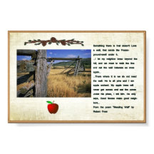 Robert Frost Gedicht Zaun-Bilderposter