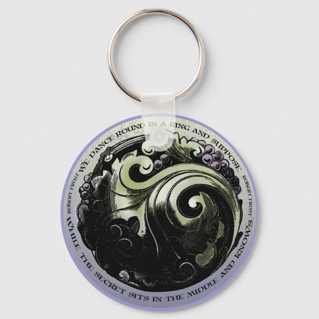 Robert Frost Verse Schlüsselanhänger (Vorderseite)