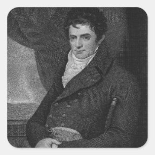 Robert Fulton (1765-1815), graviert von George Par Quadratischer Aufkleber