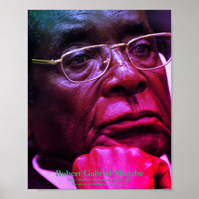 Robert G. Mugabe, Präsident von Simbabwe Poster (Vorne)