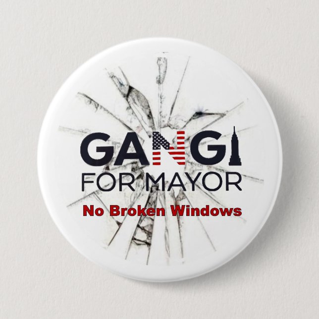Robert Gangi für Bürgermeister Button (Vorderseite)