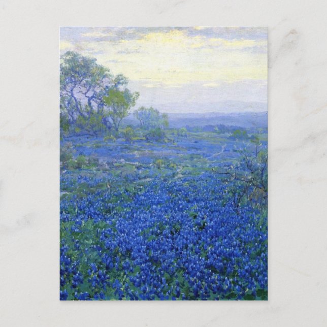 Robert Julian Onderdonk a-cloudy-day-bluebonnets Postkarte (Vorderseite)