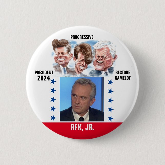 Robert Kennedy, Jr. für Präsident 2024 Button (Vorderseite)
