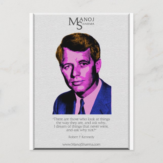 Robert Kennedy - Manoj Sharma Postkarte (Vorderseite)