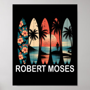 Robert Moses Surfboard Surfen Retro _1  Poster