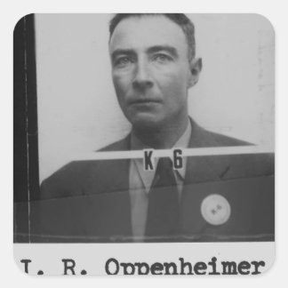 Robert Oppenheimer Quadratischer Aufkleber
