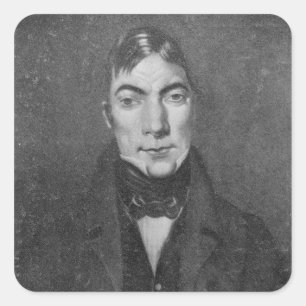 Robert Owen Quadratischer Aufkleber