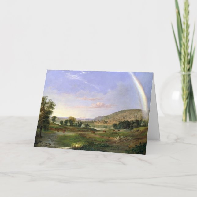 Robert S. Duncanson Landscape mit Rainbow Poster Karte (Vorderseite)