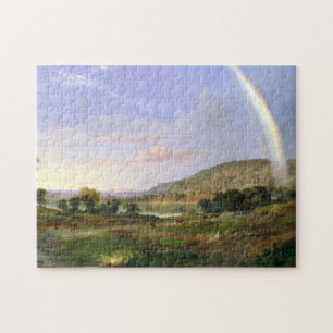 Robert S. Duncanson Landschaft mit Rainbow