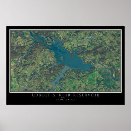 Robert S. Kerr Lake Oklahoma Satellite Poster Kart