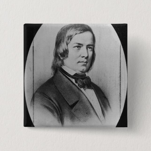 Robert Schumann gravierte von einer Fotografie Button (Vorderseite)