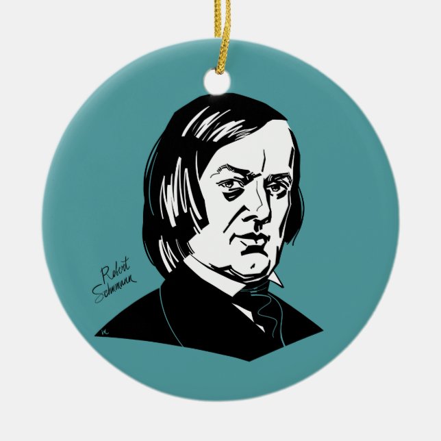 Robert Schumann Keramik Ornament (Vorne)