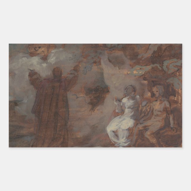 Robert Smirke - Prospero Conjuring a Masque Rechteckiger Aufkleber (Vorderseite)