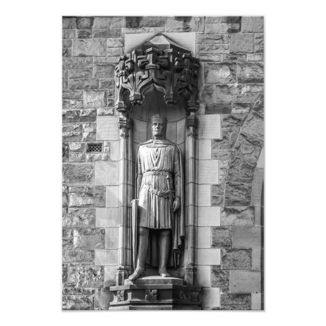 Robert-the-Bruce-Statue auf der Burg Edinburgh Fotodruck (Vorne)