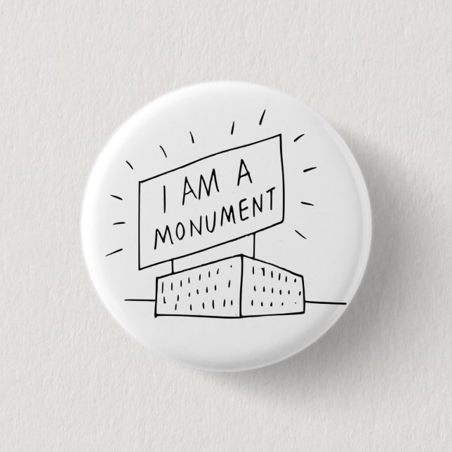 Robert Venturi bin ich ein Monument-Knopf Button (Vorderseite)