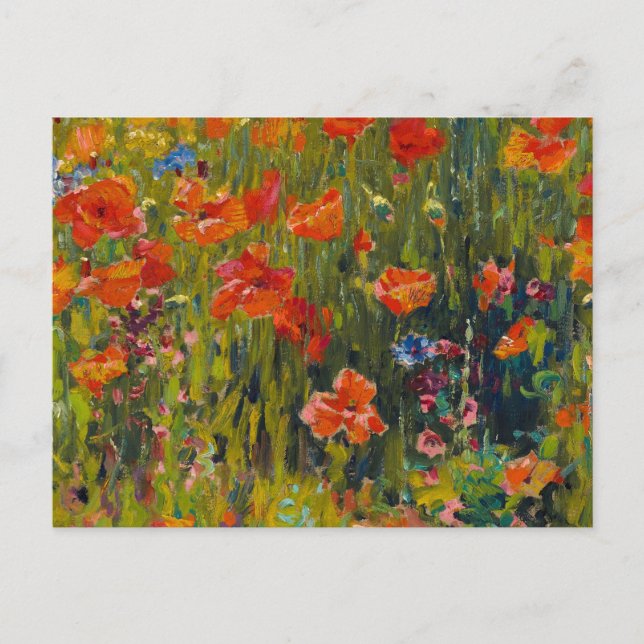 Robert Vonnoh Poppies Postkarte (Vorderseite)