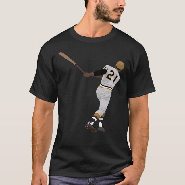 Roberto Clemente Sticker T-Shirt (Vorderseite)