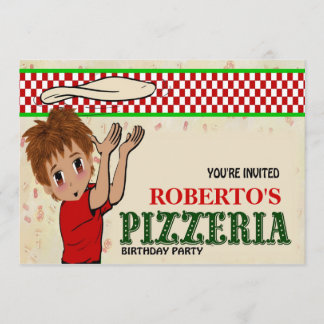 Robertos Pizzeria-Party Einladung