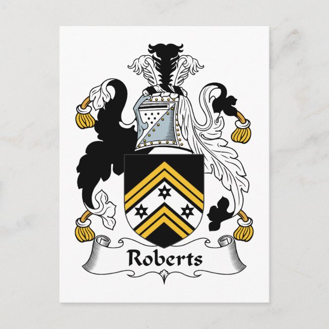 Roberts Familienwappen Postkarte (Vorderseite)