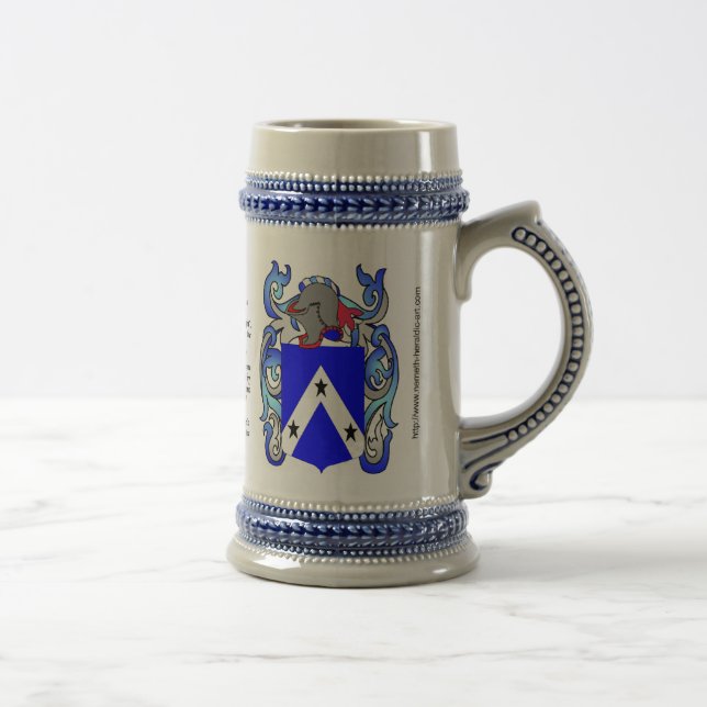 Roberts-Familienwappen Stein Bierglas (Rechts)