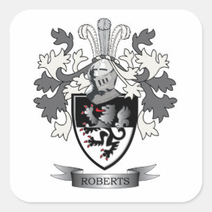 Roberts-Familienwappen-Wappen Quadratischer Aufkleber