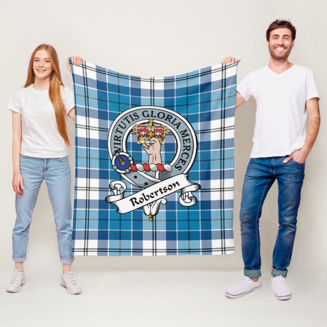 Robertson Clan Abzeichen Tartan Kariert Fleecedecke (Beispiel)
